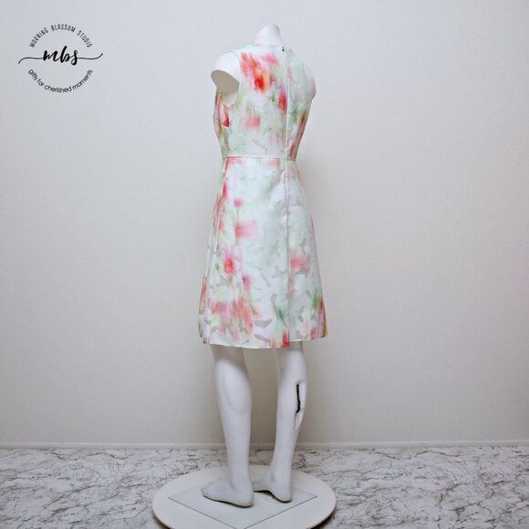 NWT Elie Tahari Dorinda Floral Burnout A Line Sleeveless Midi Dress - Picture 11 of 16